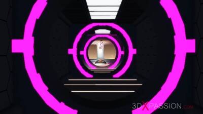 3d sexy shemale fucks hard a horny girl in a space station - hotmovs.com