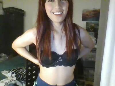 Cutie natural asian tgirl showing her nice tits and jerking her cock - ashemaletube.com