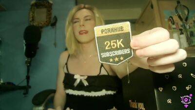 25k Unboxing Video & Selfsuck With Cumswallow - shemalez.com