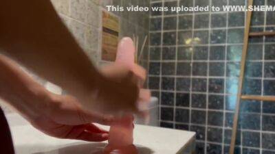 Asian Shemale Cum And Fuck With Dildo In Bathroom - Loveypikachu - shemalez.com